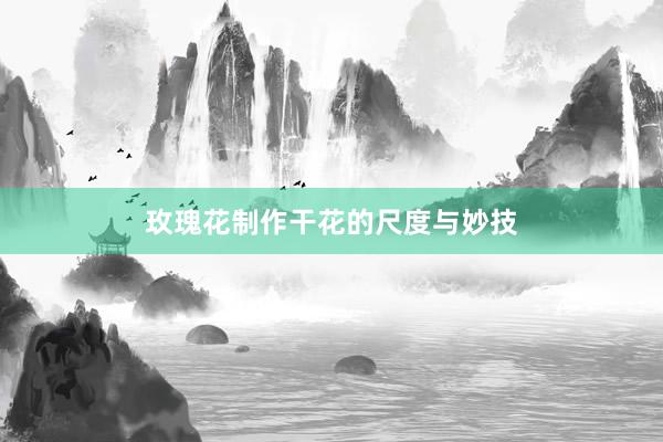 玫瑰花制作干花的尺度与妙技